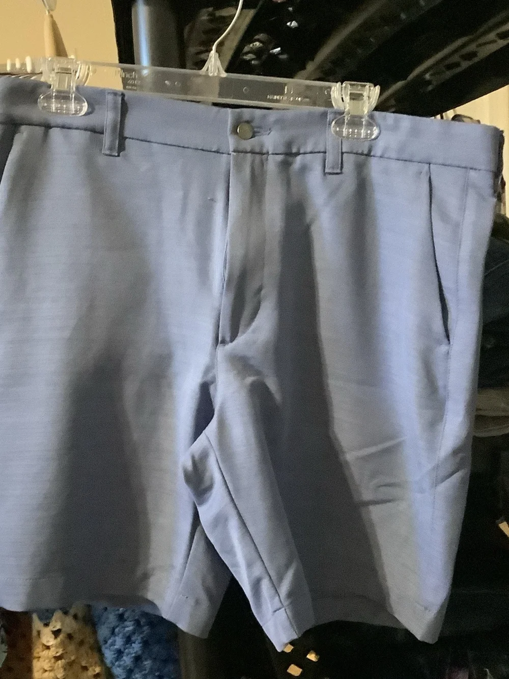 Callaway Light Blue Flat Front Men's Shorts, dri fit